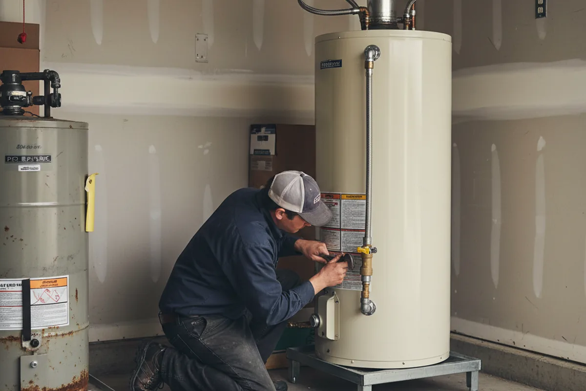 Water heater and shutoff valve replacement in Atoka